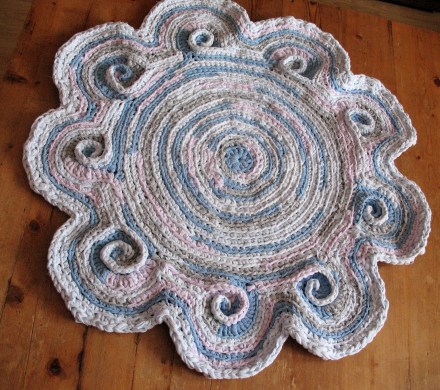 Teppich in lila, grau, blau